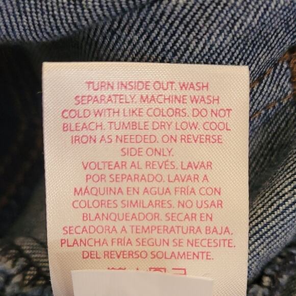 No Boundaries Y2K Dark Wash Pleated Denim Mini Skirt Size 3‑5 Button Fly - Picture 7 of 10